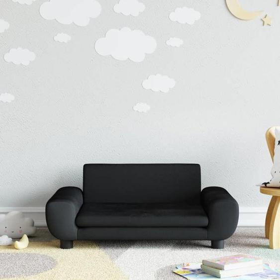 vidaXL Canapé pour enfants noir 70x45x33 cm velours, mini canapé, mini canapé-chaise, mini canapé pour enfants, canapé de 3196390