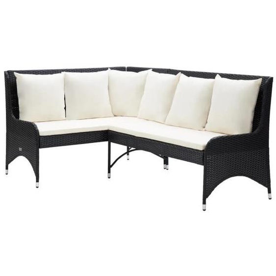vidaXL Canapés dangle de jardin 2 pcs Résine tressée Noir