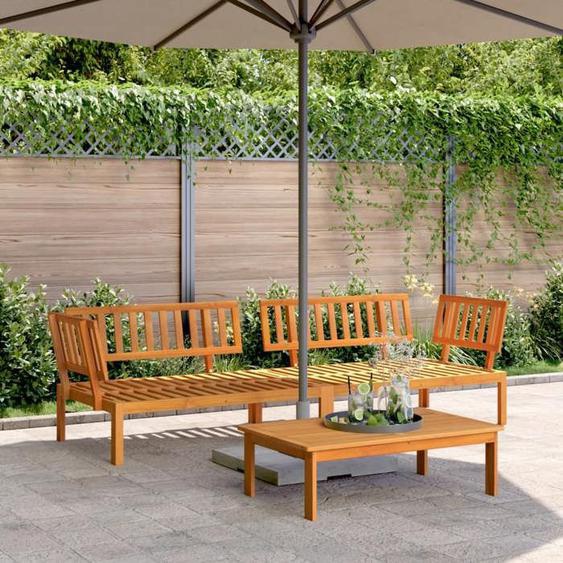 vidaXL Canapés dangle palette de jardin 2 pcs bois massif dacacia canapé de jardin siège de jardin siège dextérieur 3209432