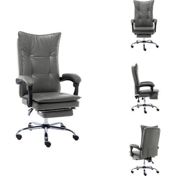 vidaXL Chaise de bureau Anthracite similicuir - Chaises de bureau