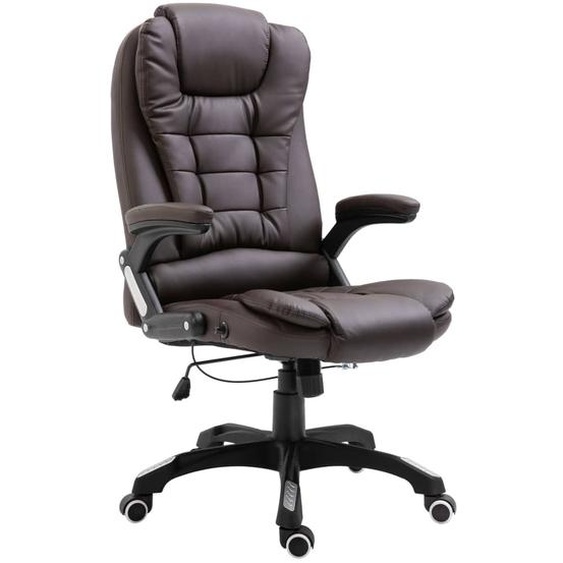 vidaXL Chaise de bureau Marron similicuir - Chaise de bureau - Chaise de direction - Chaise de bureau