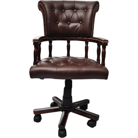 vidaXL Chaise de bureau pivotante Marron