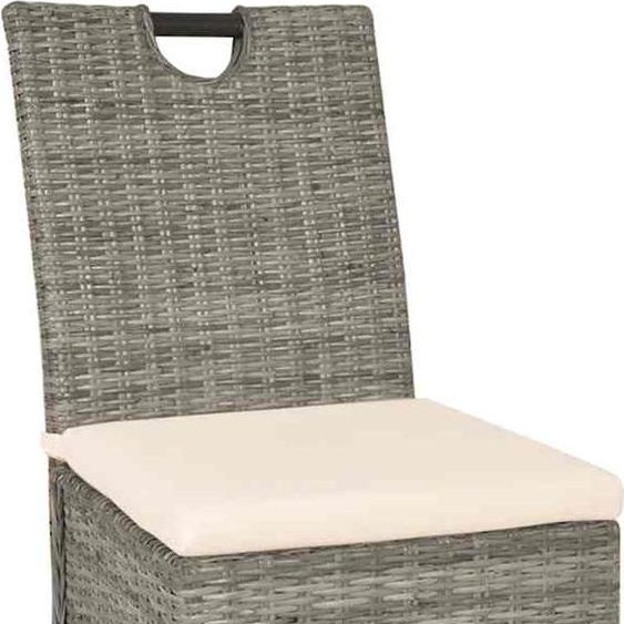 vidaXL Chaise de salle à manger 2 pcs. Rotin Kubu bois de manguier