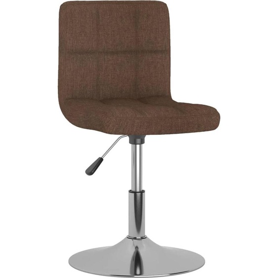 vidaXL Chaise de salle à manger 4 pcs. Pivotant Marron Tissu
