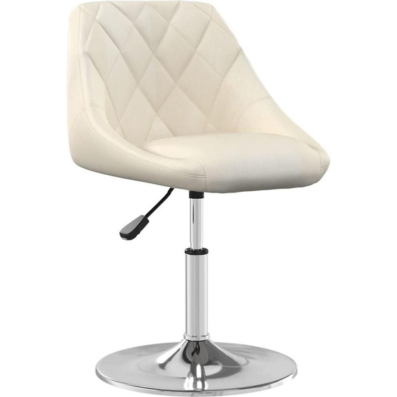 vidaXL Chaise de salle à manger 4 pcs. Pivotantes Crème Velours