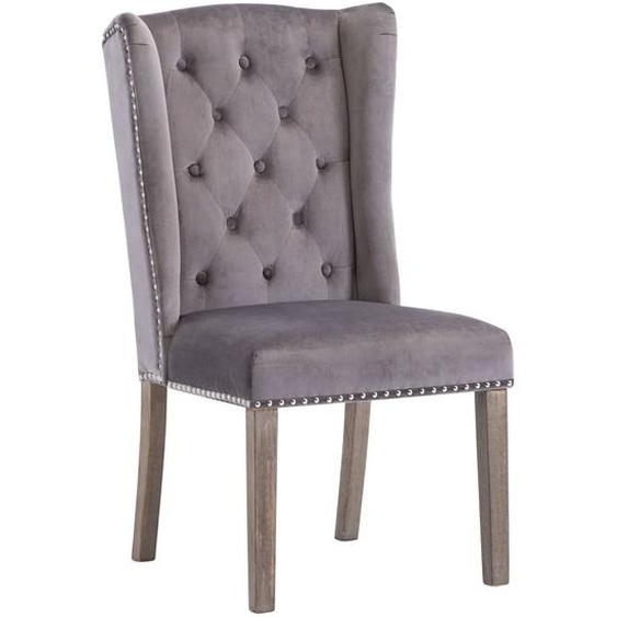 vidaXL Chaise de salle à manger Gris velours