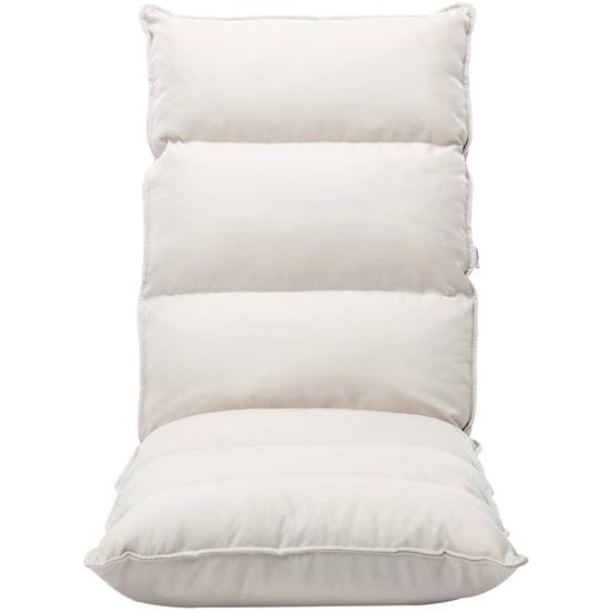 vidaXL Chaise de sol Pliable Tissu Crème