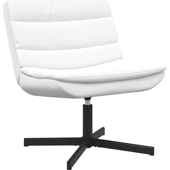 vidaXL Chaise pivotante Blanc 63 x 75 x 76 cm Similicuir