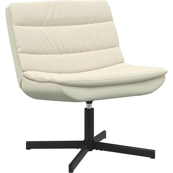 vidaXL Chaise pivotante Crème 63 x 75 x 76 cm Similicuir