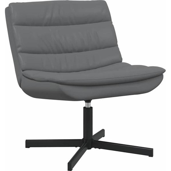 vidaXL Chaise pivotante Gris 63 x 75 x 76 cm Similicuir