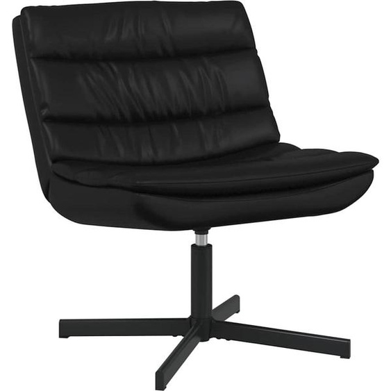 vidaXL Chaise pivotante Noir 63 x 75 x 76 cm Similicuir