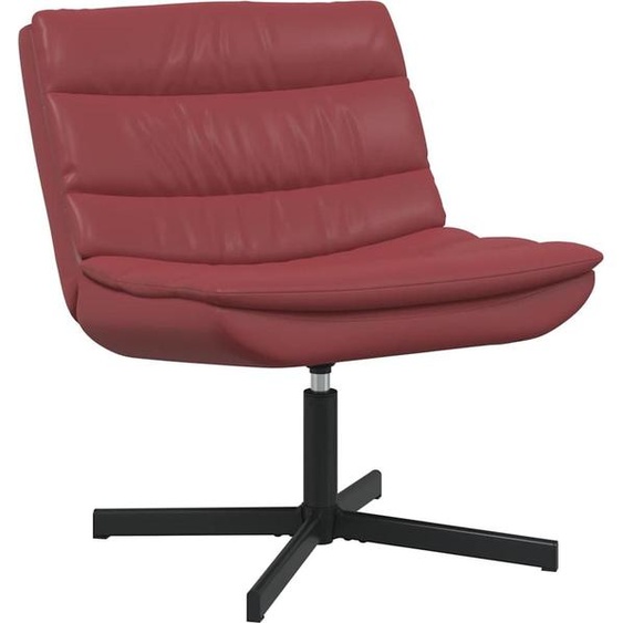 vidaXL Chaise pivotante vin rouge 63 x 75 x 76 cm similicuir