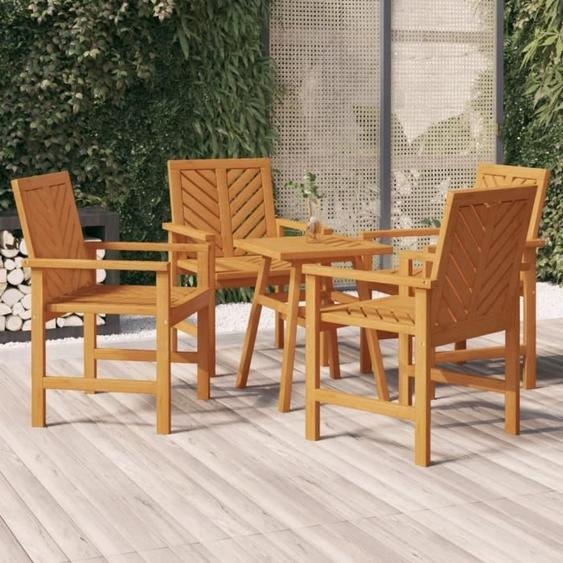 vidaXL Chaises à dîner de jardin 4 pcs bois massif dacacia 3155975