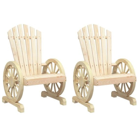 vidaXL Chaises de jardin Adirondack 2 pcs. Sapin massif