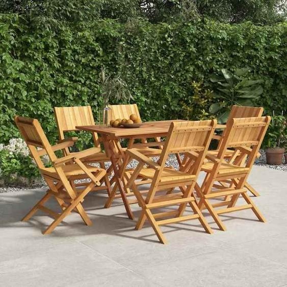 vidaXL Chaises de jardin pliantes 6 pcs 55x61x90 cm bois massif teck 3155062