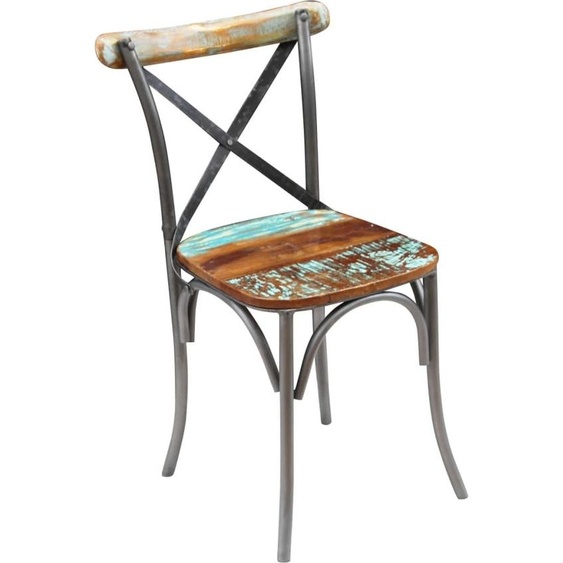 vidaXL Chaises de salle à manger 2 pcs. Vieux bois massif