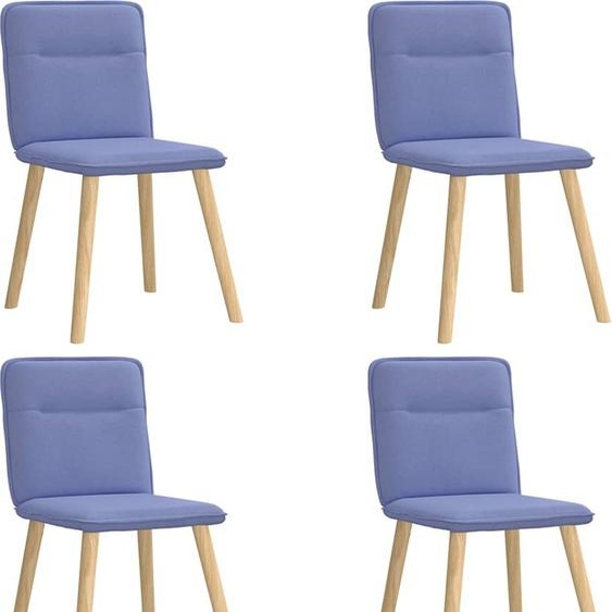 vidaXL Chaises de salle à manger 4 pcs. Tissu bleu jean