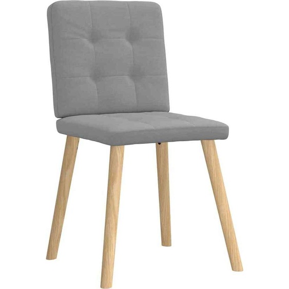 vidaXL Chaises de salle à manger 4 pcs. Tissu gris clair