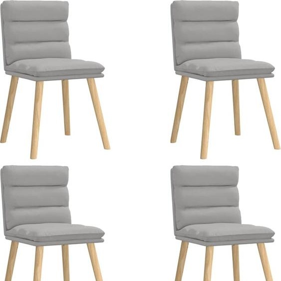 vidaXL Chaises de salle à manger 4 pcs. Tissu gris nuage