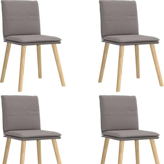 vidaXL Chaises de salle à manger 4 pcs. Tissu taupe