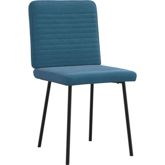vidaXL Chaises de salle à manger 6 pcs. Bleu velours