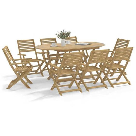 vidaXL Chaises pliables de jardin lot de 6 bois massif dacacia chaise de jardin en bois chaise pliable meuble 3214226