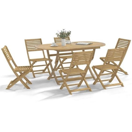 vidaXL Chaises pliables de jardin lot de 6 bois massif dacacia chaise de jardin en bois chaise pliable meuble 3214228