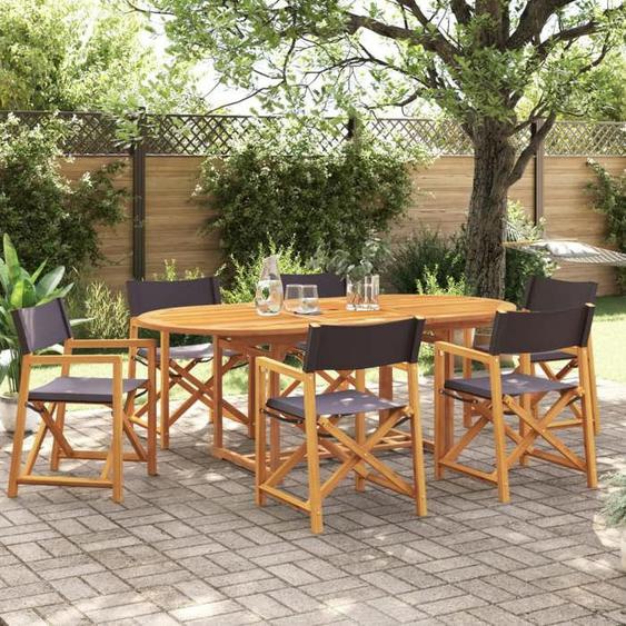 vidaXL Chaises pliables de jardin lot de 6 gris foncé tissu chaise de metteur en scène pliante chaise de metteur en scène 3208920
