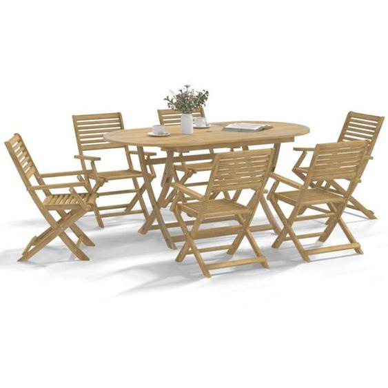 vidaXL Chaises pliables de jardin lot de 8 bois massif dacacia chaise de jardin en bois chaise pliable meuble 3214227