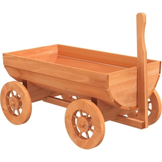 vidaXL Chariot de décoration 70x43x54 cm en bois massif de sapin