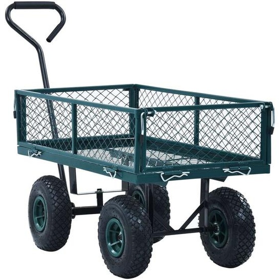 vidaXL Chariot de jardin vert 250 kg