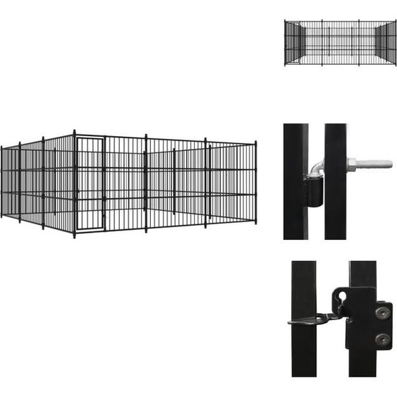 vidaXL Chenil dextérieur 450×450×185 cm - Chenils et parcs pour chiens
