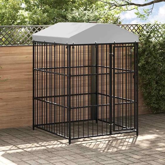 vidaXL Chenil dextérieur avec toit 150 x 150 x 200 cm