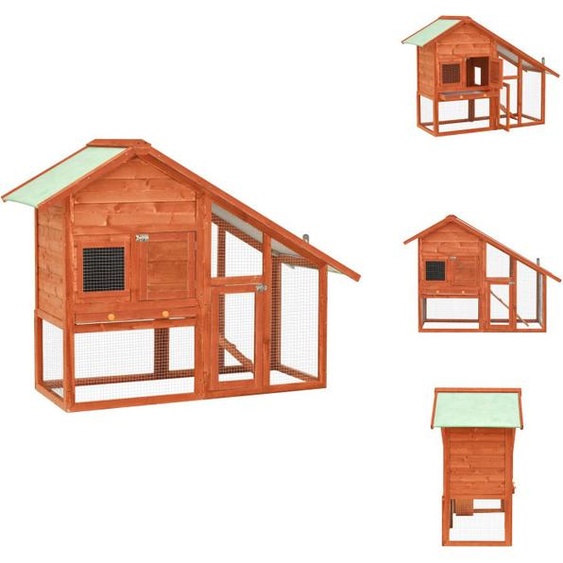 vidaXL Clapier à lapins 140x63x120 cm Sapin massif - Habitats & Enclos pour petits animaux