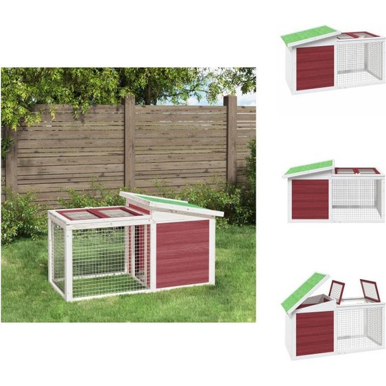 vidaXL Clapier à lapins Moka 100,5x54x55 cm Pin massif - Habitats & Enclos pour petits animaux