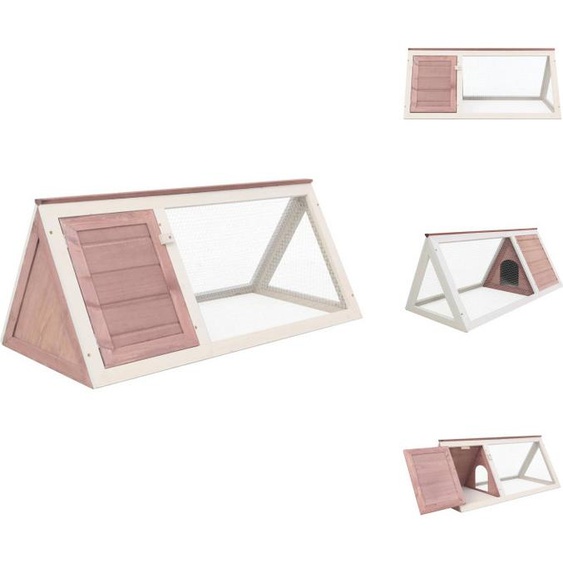 vidaXL Clapier pour petits animaux/lapins Brun Bois - Habitat & Enclos pour petits animaux