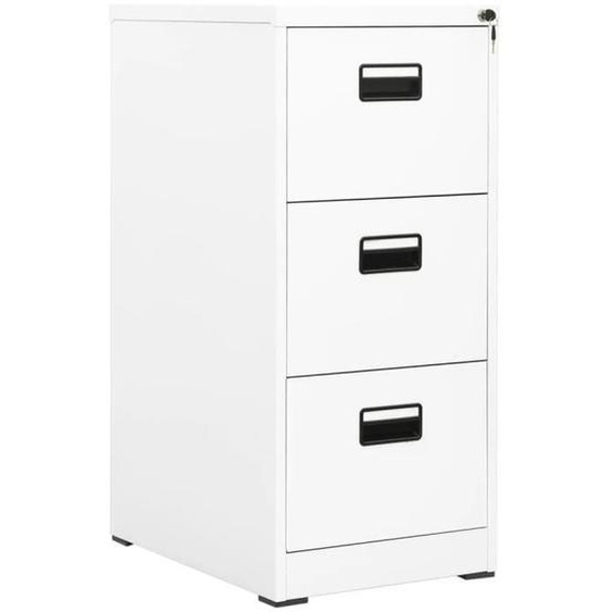 vidaXL Classeur Blanc 46x62x102,5 cm Acier