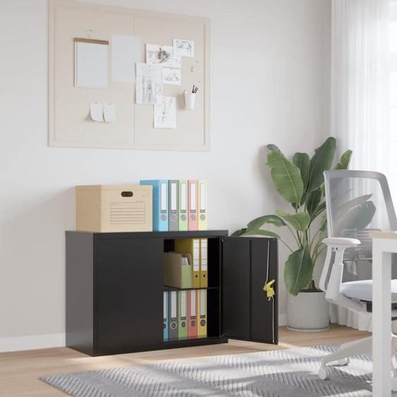 vidaXL Classeur noir 90x40x70 cm acier 339722