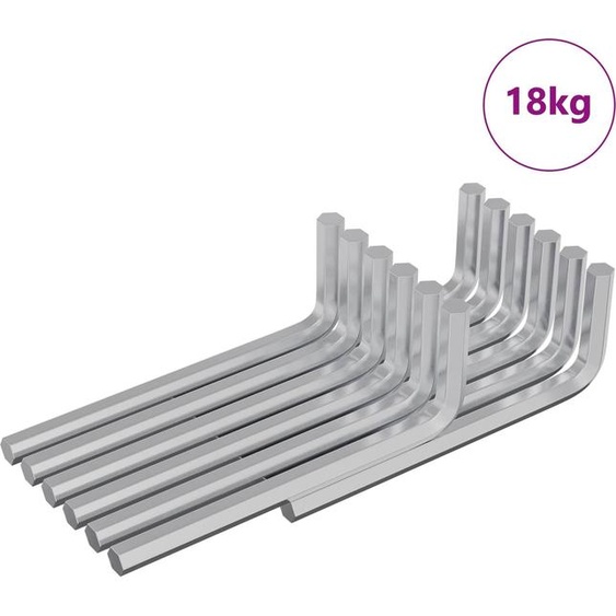 vidaXL Clé Allen 1800 pcs argent 32 x 86 mm acier