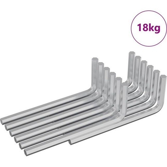 vidaXL Clé Allen 2118 pcs argent 32 x 86 mm acier