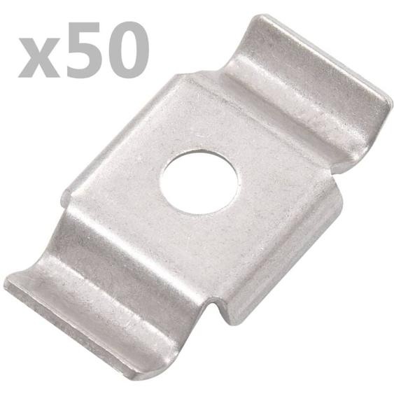 Vidaxl - Clips de clôture en papillon 50 pcs Acier inoxydable