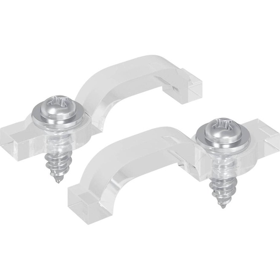 vidaXL Clips pour bandes LED 2 pièces Transparent 23,8 x 7,3 x 4,3 mm