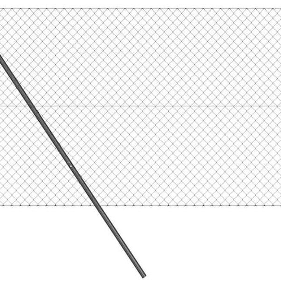 vidaXL Poteaux de clôture gris 10 x 1,2 m (maille de 40 x 40 mm)