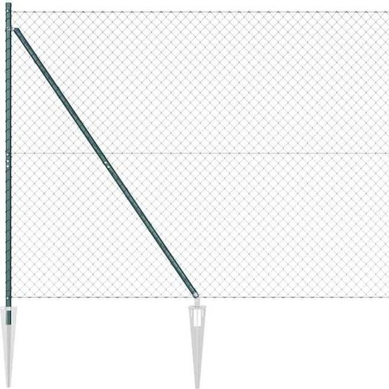 Clôture en fil barbelé vidaXL, 10 x 1,5 m, couleur verte
