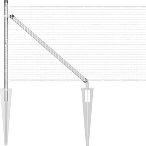 vidaXL Clôture avec poteaux Argent 0,4 x 25 m Acier