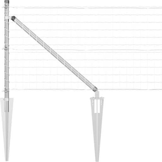 vidaXL Clôture avec poteaux Argent 0,4 x 25 m Acier