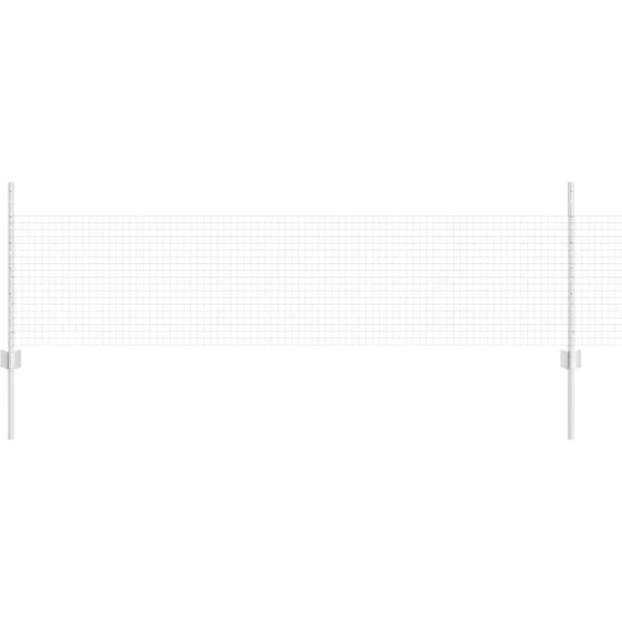 vidaXL Clôture avec poteaux Argent 0,5 x 50 m Acier