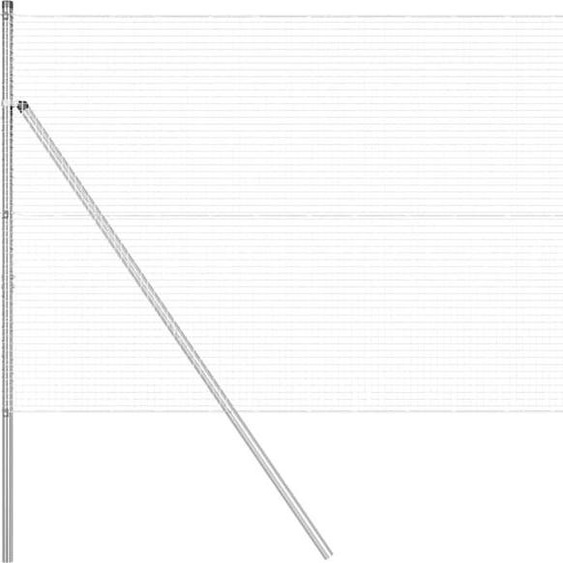 vidaXL Clôture avec poteaux Argent 1,4 x 25 m Acier