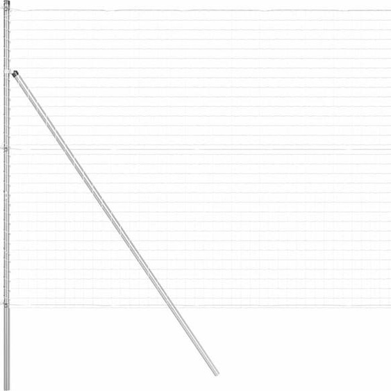 vidaXL Clôture avec poteaux Argent 1,5 x 10 m Acier