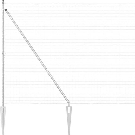vidaXL Clôture avec poteaux Argent 1,5 x 10 m Acier